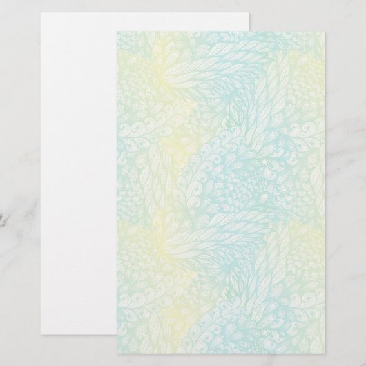 Florence  geel en blauw gradiënt briefpapier (Voorkant / Achterkant)