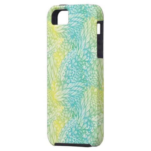 Florence  geel en blauw gradiënt Case-Mate iPhone case (Achterkant Links)