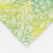 Florence  geel en blauw gradiënt fleece deken (Hoek)