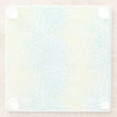 Florence  geel en blauw gradiënt glazen onderzetter (Achterkant)