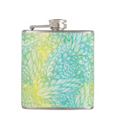 Florence  geel en blauw gradiënt heupfles (Voorkant)