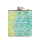 Florence  geel en blauw gradiënt heupfles (Achterkant)