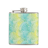 Florence  geel en blauw gradiënt heupfles (Voorkant)