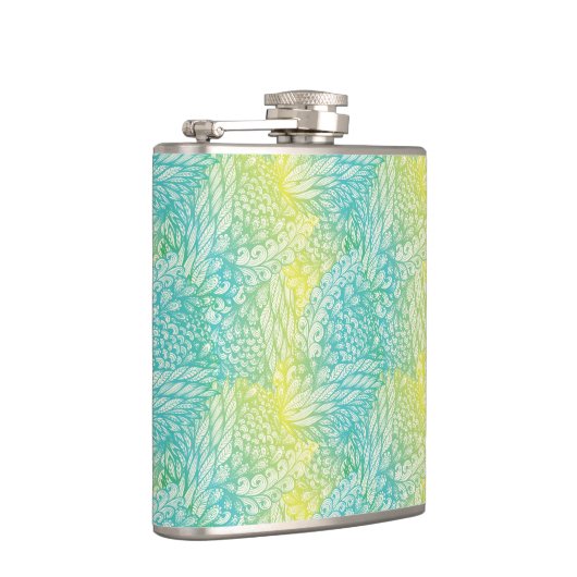 Florence  geel en blauw gradiënt heupfles (Rechts)