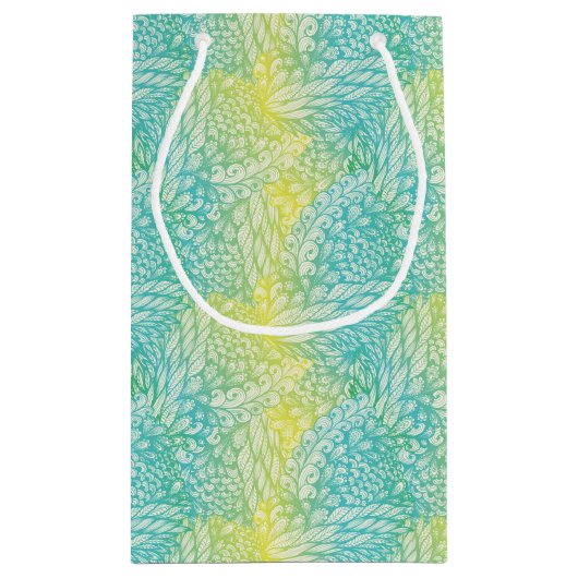 Florence  geel en blauw gradiënt klein cadeauzakje (Achterkant)