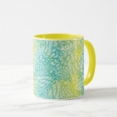 Florence  geel en blauw gradiënt mok (Voorkant rechts)