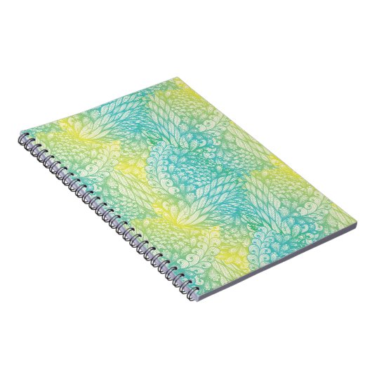 Florence  geel en blauw gradiënt notitieboek (Rechterzijde)