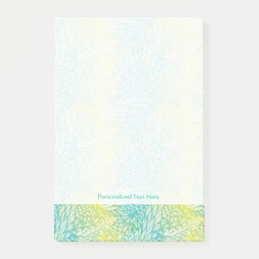 Florence  geel en blauw gradiënt post-it® notes (Voorkant)