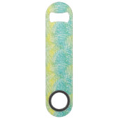 Florence  geel en blauw gradiënt speed flessenopener (Voorkant)