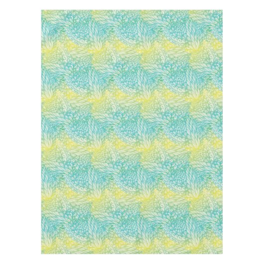 Florence geel en blauw gradiënt tafelkleed (Voorkant)