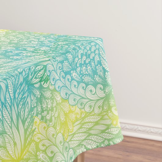 Florence  geel en blauw gradiënt tafelkleed (Voorbeeld)