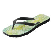 Florence  geel en blauw gradiënt teenslippers (Schuin)