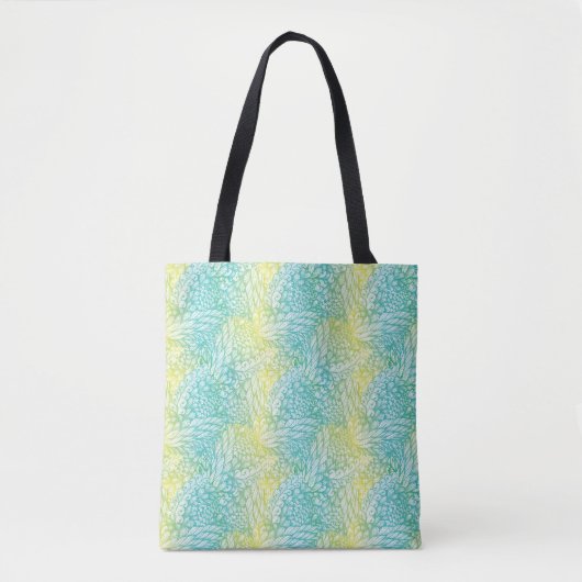 Florence  geel en blauw gradiënt tote bag (Voorkant)
