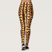 Florence geel en bruin leggings (Achterkant)