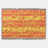 Florence Geel en Sinaasappel Bloemen Deken (Voorkant)