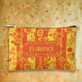 Florence Geel en Sinaasappel Bloemen Etui