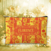 Florence Geel en Sinaasappel Bloemen Etui