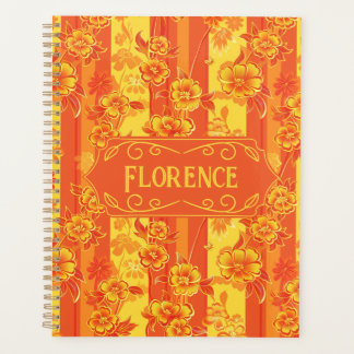 Florence Geel en Sinaasappel Bloemen Planner