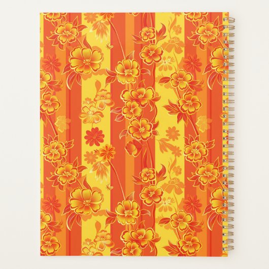 Florence Geel en Sinaasappel Bloemen Planner (Achterkant)