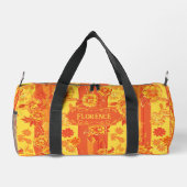 Florence Geel en Sinaasappel Bloemen Plunjezak (Achterkant)