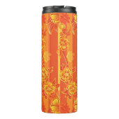 Florence Geel en Sinaasappel Bloemen Thermosbeker (Achterkant)