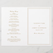 Florence Gold Elegant Trouwprogramma Flyer (Voorkant)