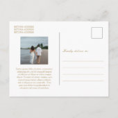 Florence Gold Elegant Wedding Save the Date Aankondigingskaart (Achterkant)