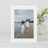 Florence Gold Elegante bruiloft Bedankkaart (Staand voorkant)