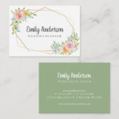 Florence goudgeometrisch elegant Visitekaartje (Voorkant / Achterkant)