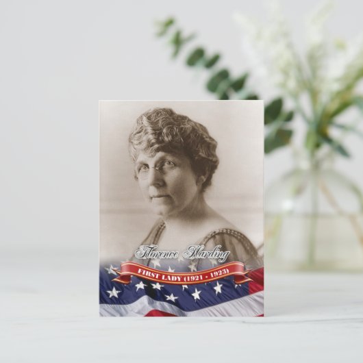Florence Harding, First Lady van de VS Briefkaart (Staand voorkant)