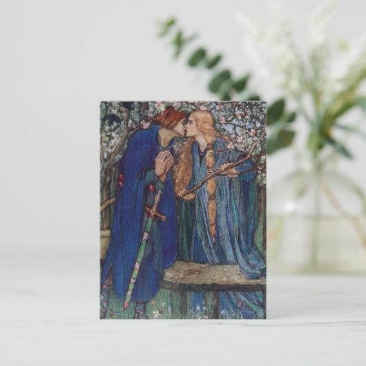 Florence Harrison Lancelot in de tuin Briefkaart (Staand voorkant)