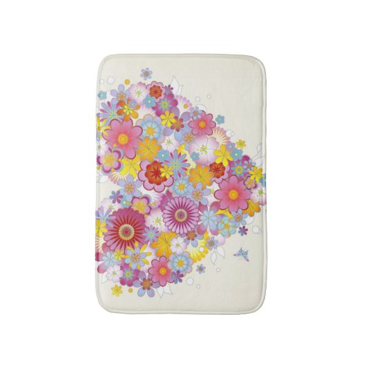 Florence hart met vlinders badmat (Voorkant Verticaal)