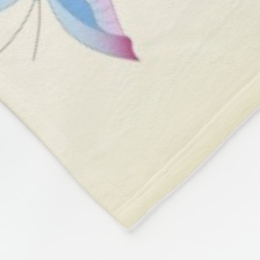 Florence hart met vlinders fleece deken (Hoek)