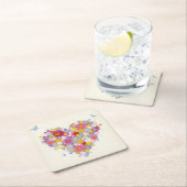 Florence hart met vlinders kartonnen onderzetters (Insitu)