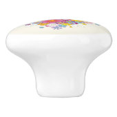 Florence hart met vlinders keramische knop (Zijkant)