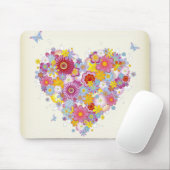 Florence hart met vlinders muismat (Met muis)
