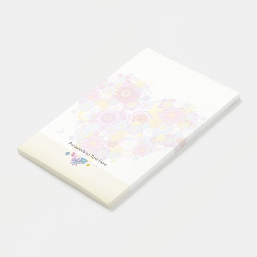 Florence hart met vlinders post-it® notes (Schuin)