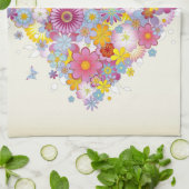 Florence hart met vlinders theedoek (Gevouwen)