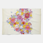 Florence hart met vlinders theedoek (Horizontaal)