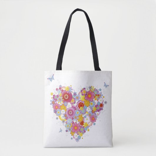 Florence hart met vlinders tote bag (Voorkant)