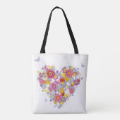 Florence hart met vlinders tote bag (Achterkant)