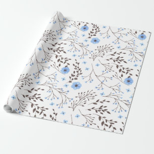 Florence in blauw en bruin cadeaupapier