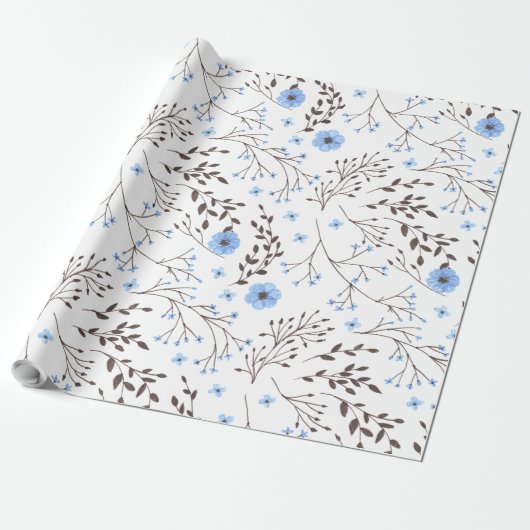 Florence in blauw en bruin cadeaupapier (Uitgerold)