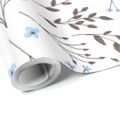 Florence in blauw en bruin cadeaupapier (Rol Hoek)