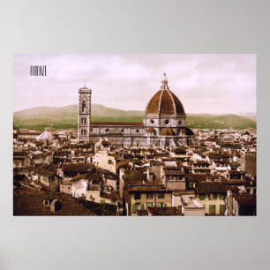 Florence in de late 19e eeuw poster