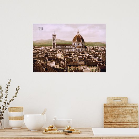 Florence in de late 19e eeuw poster (Keuken)