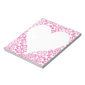 Florence in roze wit met een naam notitieblok (Linkerzijde)