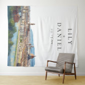Florence Italian Wedding Photo Backdrop Wandkleed (In Situ (horizontaal))