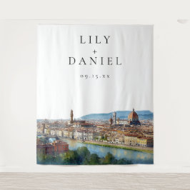 Florence Italian Wedding Photo Backdrop Wandkleed