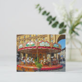 Florence Italië Antiek Carousel Briefkaart (Staand voorkant)